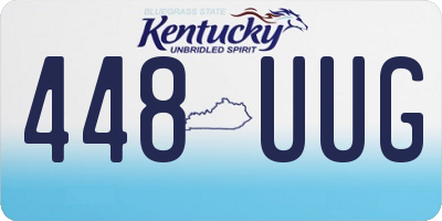 KY license plate 448UUG