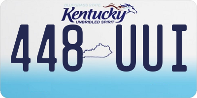 KY license plate 448UUI