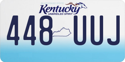KY license plate 448UUJ