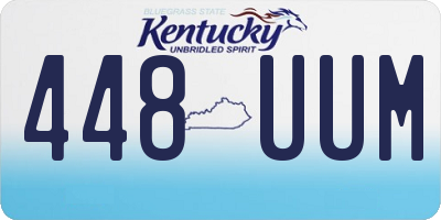 KY license plate 448UUM