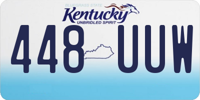 KY license plate 448UUW