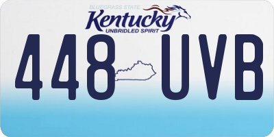 KY license plate 448UVB