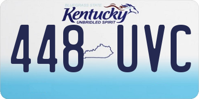 KY license plate 448UVC