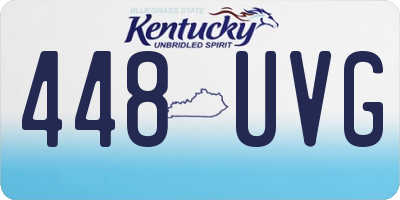 KY license plate 448UVG