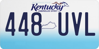 KY license plate 448UVL