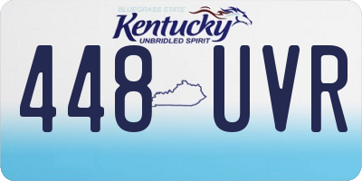 KY license plate 448UVR