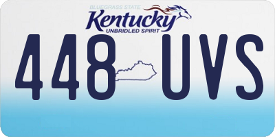 KY license plate 448UVS