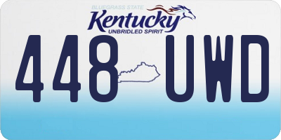 KY license plate 448UWD