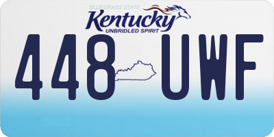 KY license plate 448UWF