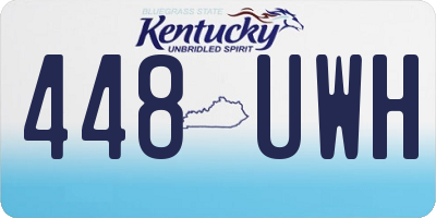 KY license plate 448UWH