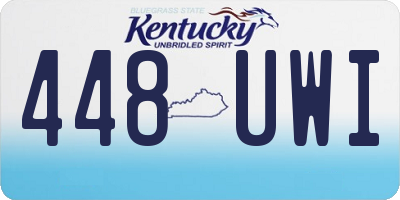 KY license plate 448UWI
