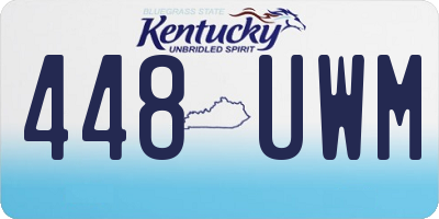 KY license plate 448UWM