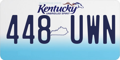 KY license plate 448UWN