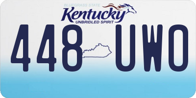 KY license plate 448UWO