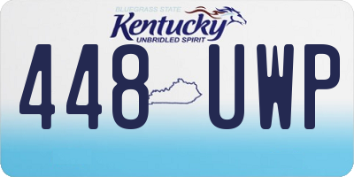 KY license plate 448UWP