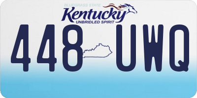KY license plate 448UWQ