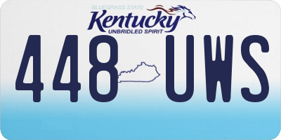 KY license plate 448UWS
