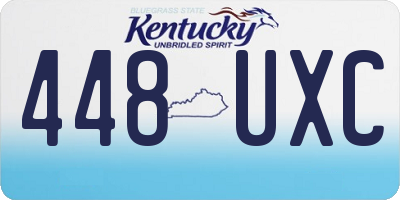 KY license plate 448UXC