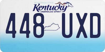 KY license plate 448UXD