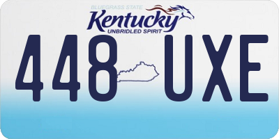 KY license plate 448UXE