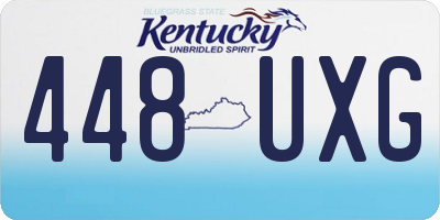 KY license plate 448UXG