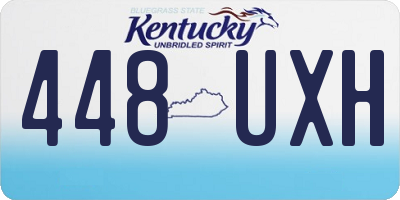 KY license plate 448UXH