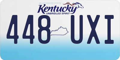KY license plate 448UXI
