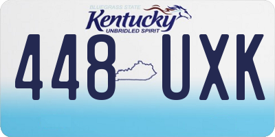 KY license plate 448UXK