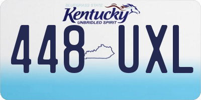 KY license plate 448UXL