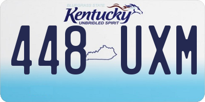 KY license plate 448UXM