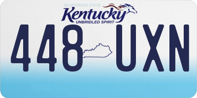 KY license plate 448UXN