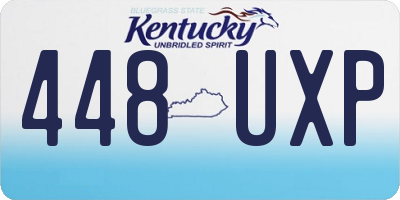 KY license plate 448UXP