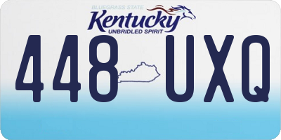 KY license plate 448UXQ