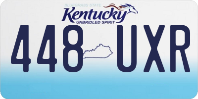 KY license plate 448UXR