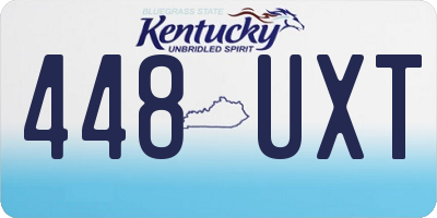 KY license plate 448UXT