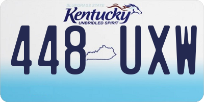 KY license plate 448UXW