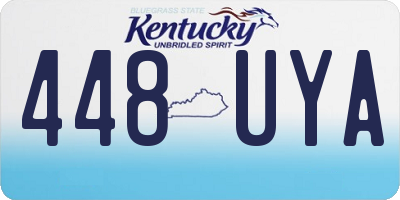 KY license plate 448UYA