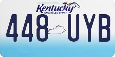 KY license plate 448UYB