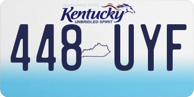 KY license plate 448UYF