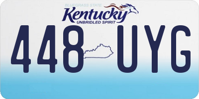 KY license plate 448UYG