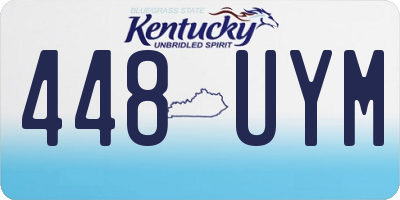 KY license plate 448UYM
