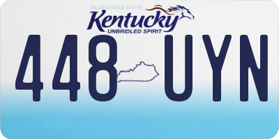 KY license plate 448UYN
