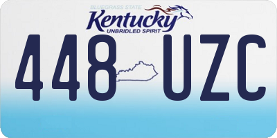 KY license plate 448UZC