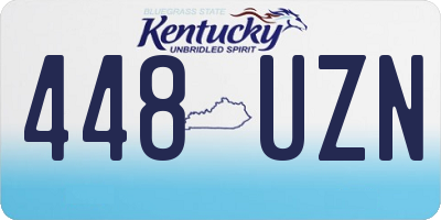 KY license plate 448UZN