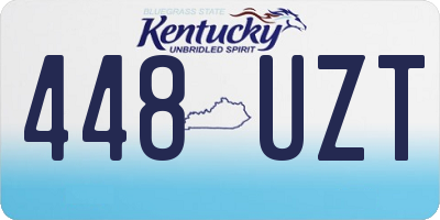 KY license plate 448UZT