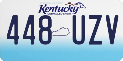 KY license plate 448UZV