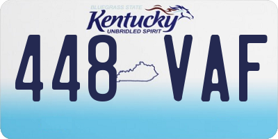 KY license plate 448VAF