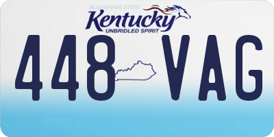 KY license plate 448VAG