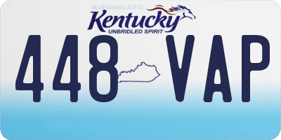 KY license plate 448VAP