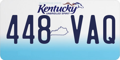 KY license plate 448VAQ